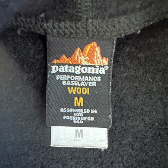 Patagonia Performance Baselayer Merino Wool Black Sweater Top Size S/M - Picture 2 of 10